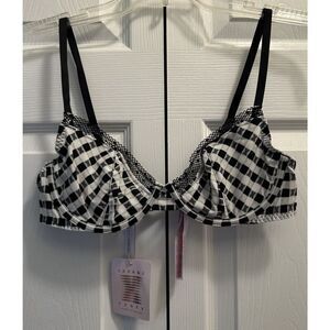 Savage X Fenty Black and White Checkered Bra